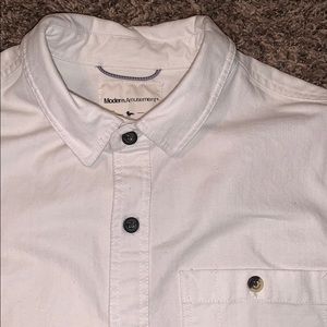 White Modern Amusement Jean button down